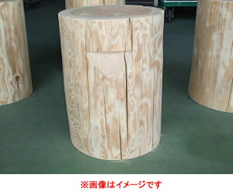 ひのき 丸太椅子 取手付 2