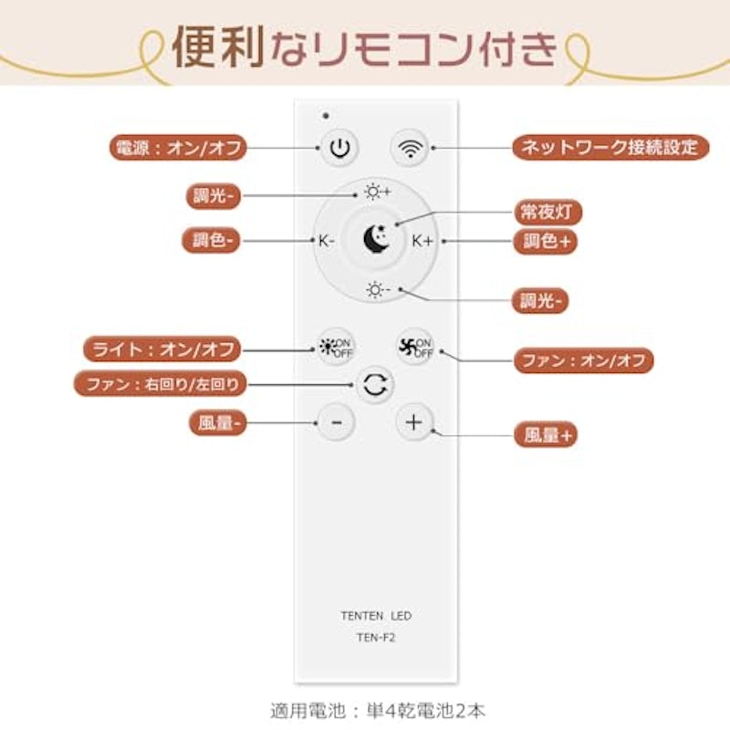 LEDシーリングファンライト 6