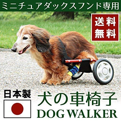 ●ミニチュアダックス●犬の車椅子 小型犬用4輪車いす ～8kg位 歩行器 介護