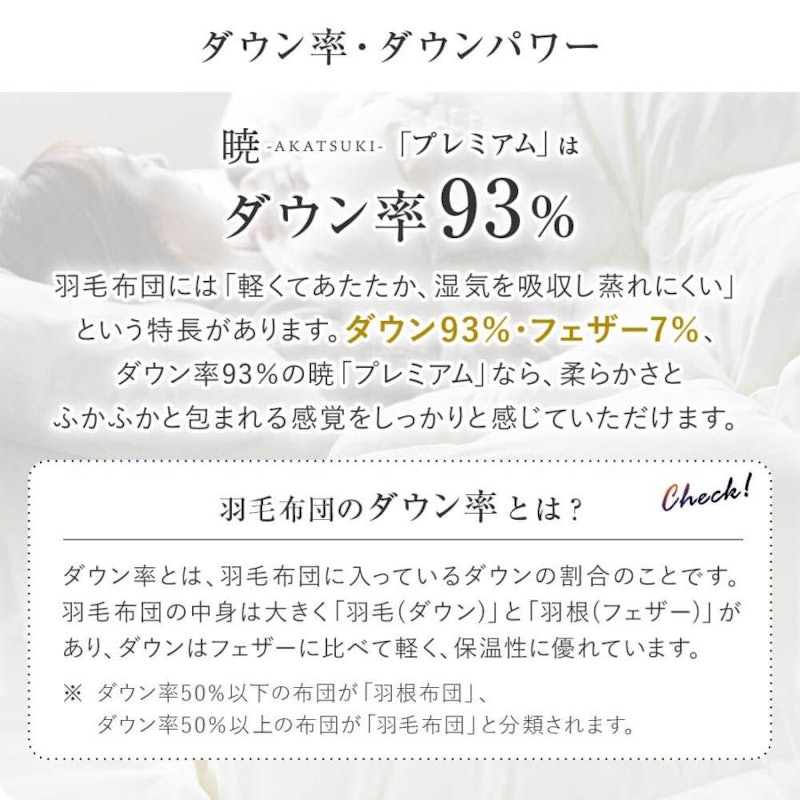 プレミアム2枚合わせ羽毛布団 4