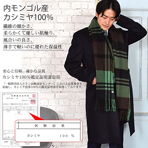 カシミヤ100% 柄ストール 4