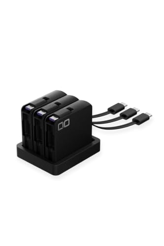 巻き取り式 USB-C ケーブル 3連 クレードル セット 1