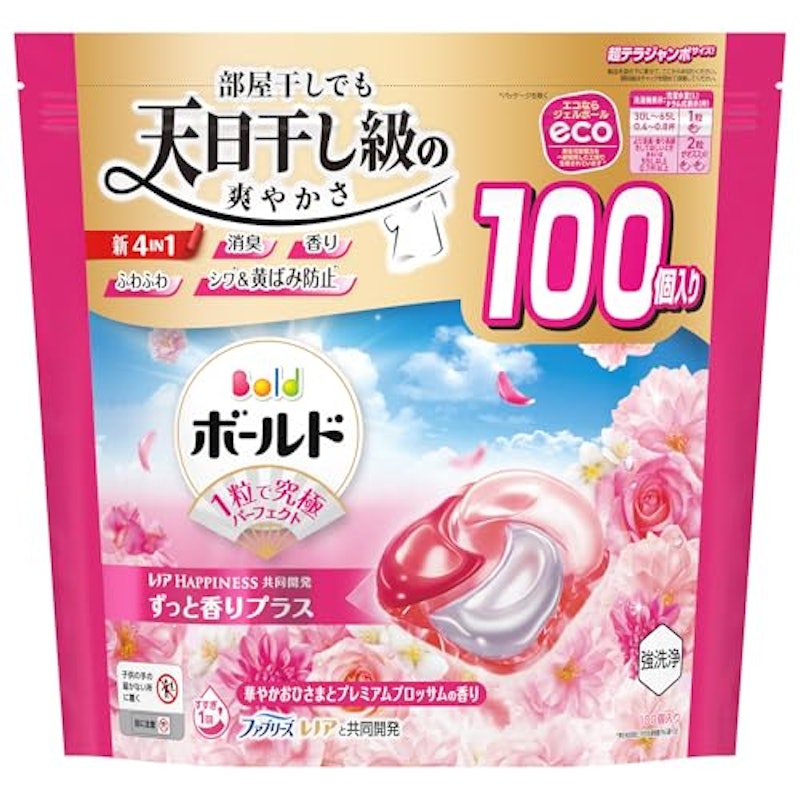 ジェルボール 4in1 華やかおひさまとプレミアムブロッサムの香り 詰め替え 100個 1