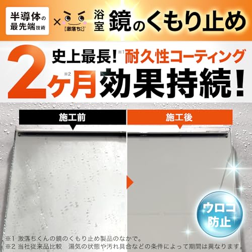 笑激SHOCK 浴室 鏡のくもり止め 2