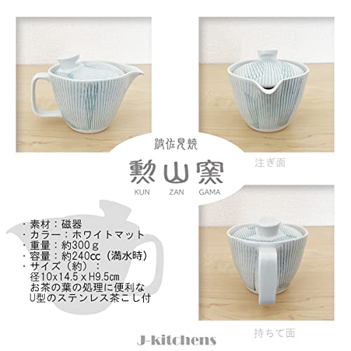 波佐見焼急須 ストライプ柄 2