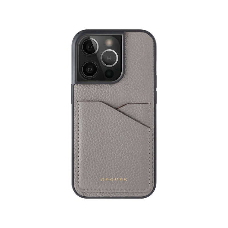 iPhone 15 カード収納付き 本革バックカバーケース 1