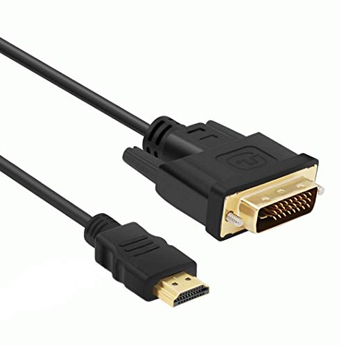 173円 格安即決 HDMI-DVI 変換ケーブル 1.8m 金メッキ タイプAオス- DVI24pinオス _.
