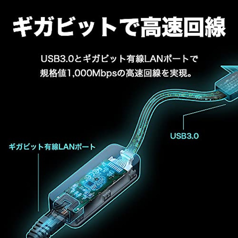 USB3.0ギガビット有線LANアダプター 6