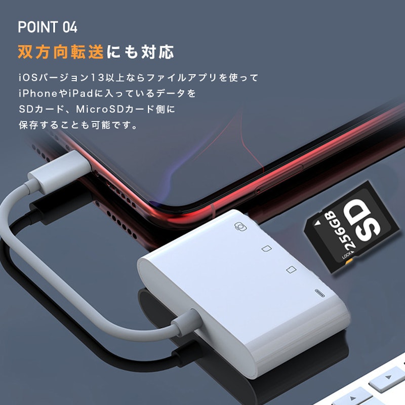SDカードリーダー 4in1 6