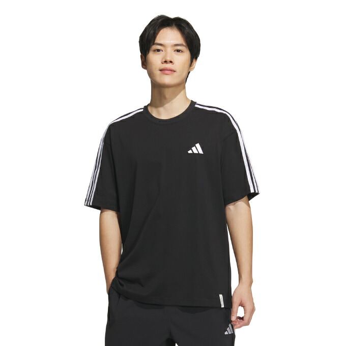  プラス ルーズフィット スリーストライプス　半袖Tシャツ 1