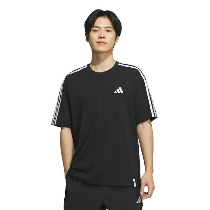 プラス ルーズフィット スリーストライプス 半袖Tシャツ 1