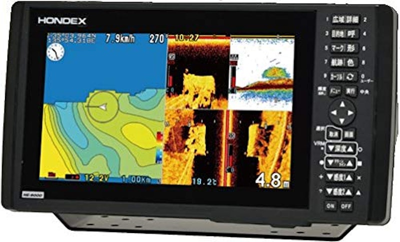 9型ワイド液晶プロッター 魚群探知機 1