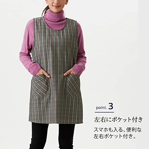 あったか裏フリースサイドボタンエプロン 5