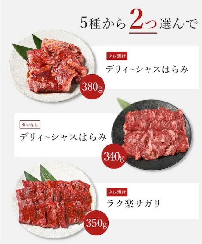 5種から選べるハラミセット 5