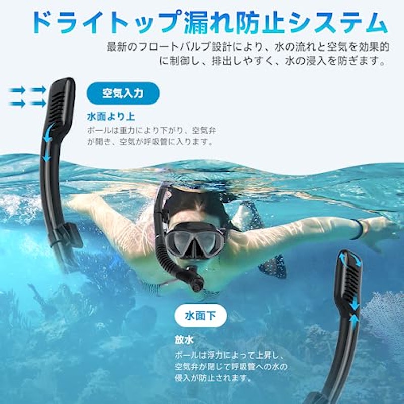 シュノーケリングマスク・シュノーケルセット 5