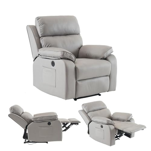 新品 リクライニングソファ 電動チェア 1人掛け ダークグレー