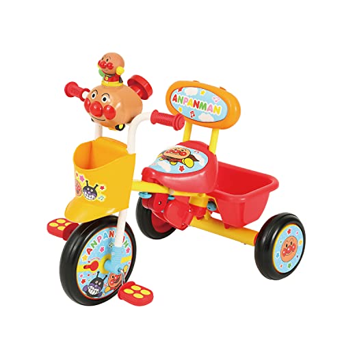 エムアンドエム 三輪車 アンパンマン1歳 2歳 手押し棒付き