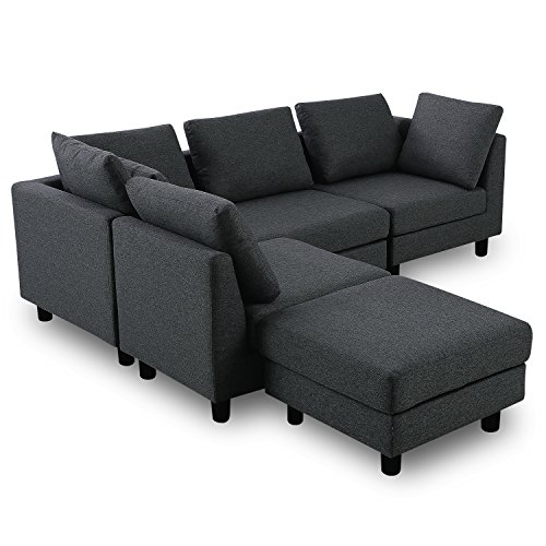 4人掛けカウチソファ オットマン付 1