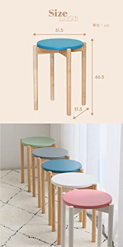 木製スツール 座面幅30cm×高さ58cm 丸椅子 stool ほぞ組】木製 木製