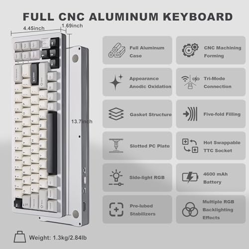  AL71 Full Aluminum Mechanical Keyboard 2