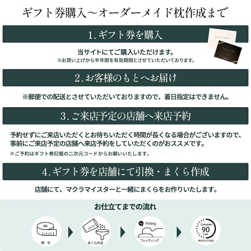 まくらぼ オーダーメイド枕ギフト券 4
