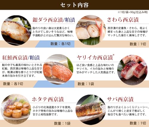 西京漬&粕漬 食べくらべ8種セット 2