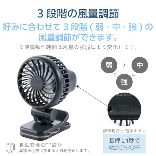 ミニファン クリップ付き 6