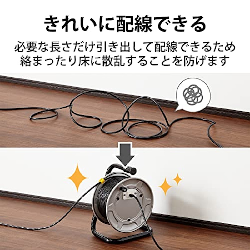 Cat6A LANケーブル ドラム巻き取り式 4