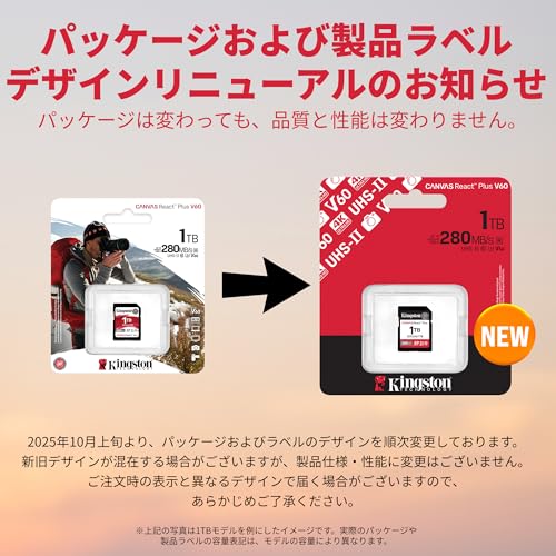 Canvas React Plus V60 SD メモリカード 5