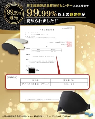 アイマスク 睡眠用 遮光率99.99％ 3