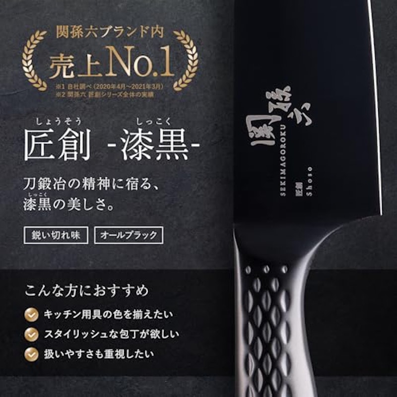 漆黒 三徳包丁 2