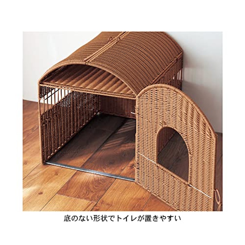 洗えるラタン調の猫トイレカバー 8