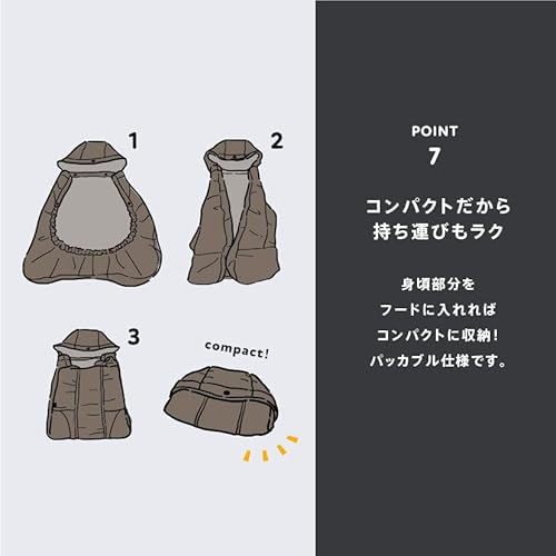 WildThings キルティング防寒ケープ 7