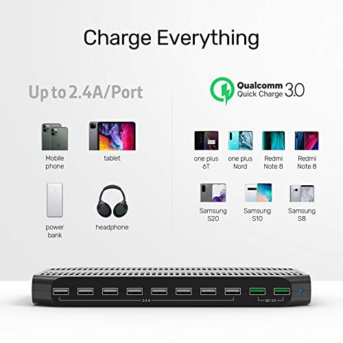 10ポートUSB充電ステーションQC3.0付き 5