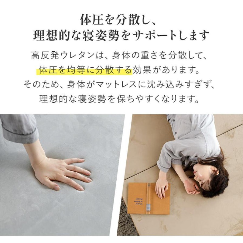 三つ折りウレタン高反発マットレス 2