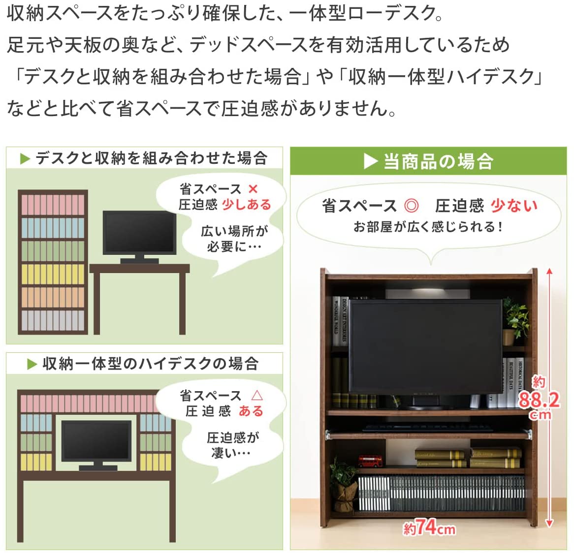 ロータイプデスク アモル 3