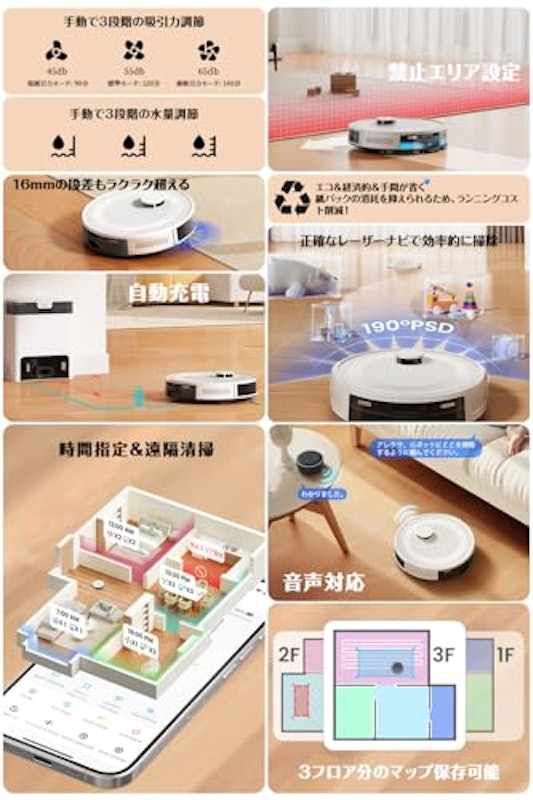水拭き両用ロボット掃除機 3