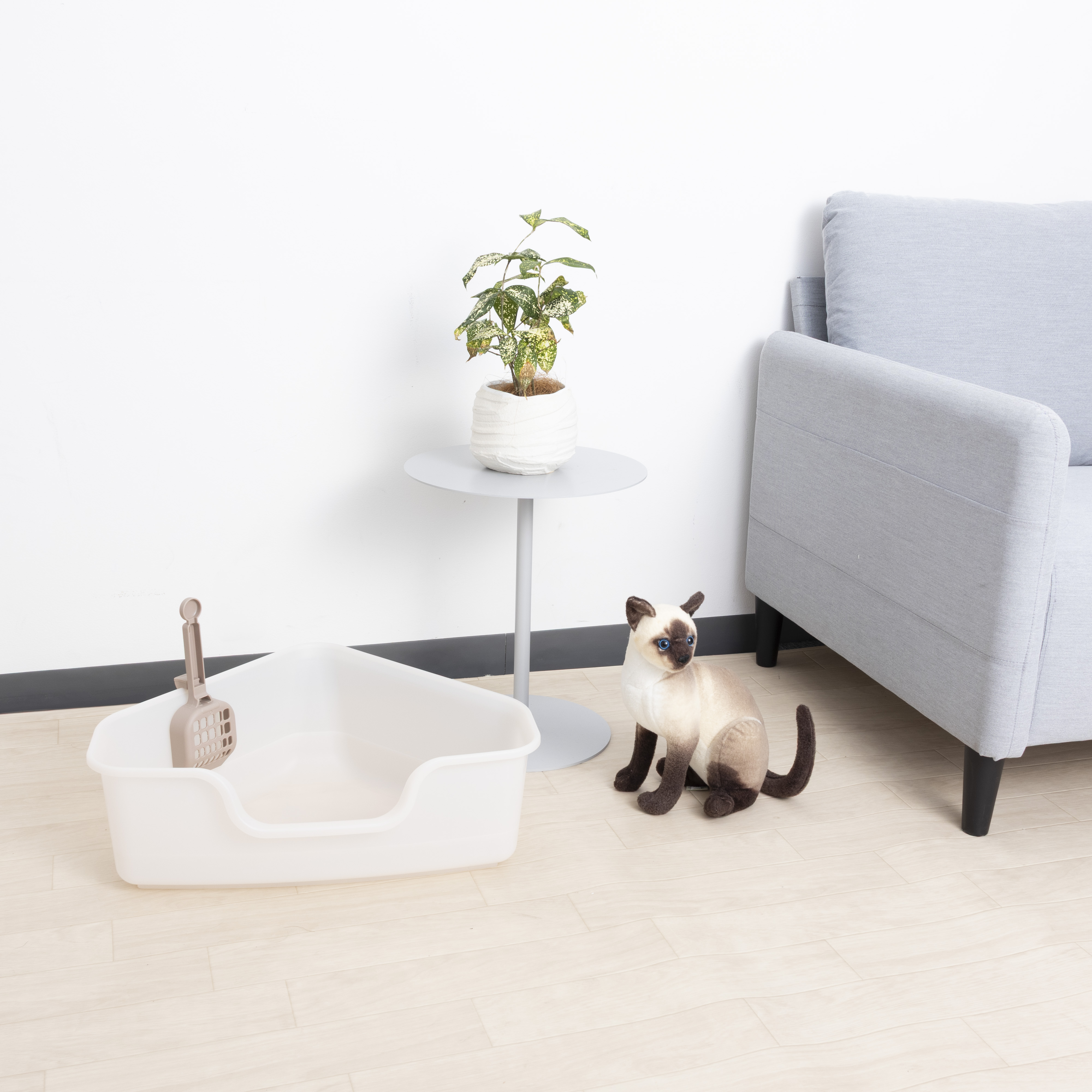 ニオイをとる砂専用 コンパクトコーナー猫トイレ 3