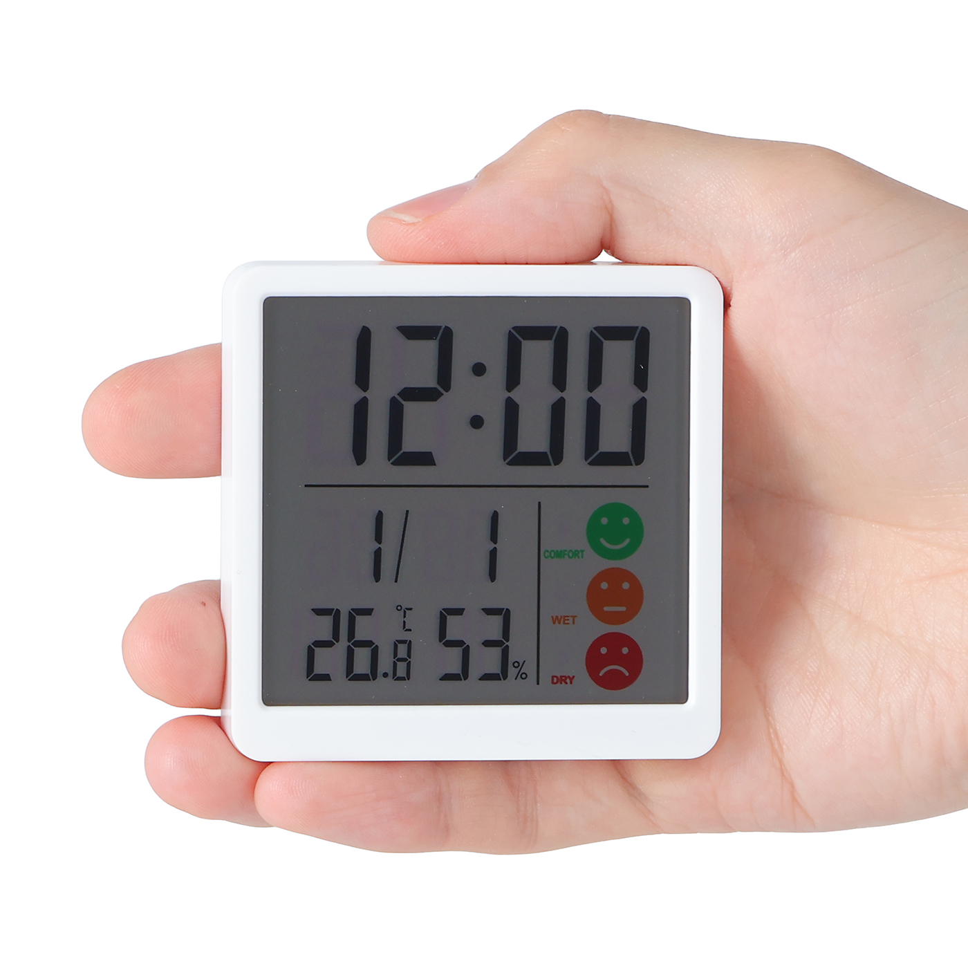 ノア精密 アイコン表示が分かりやすいデジタル温湿度計 TH-112 WH-Zを