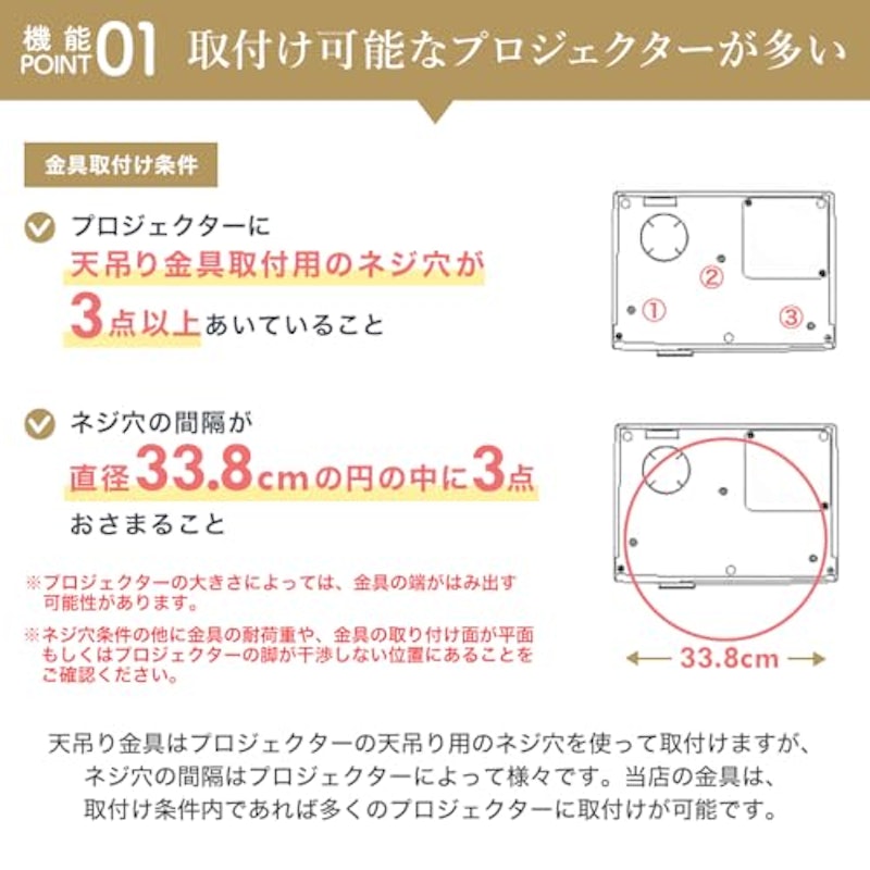 プロジェクター天吊り金具 9