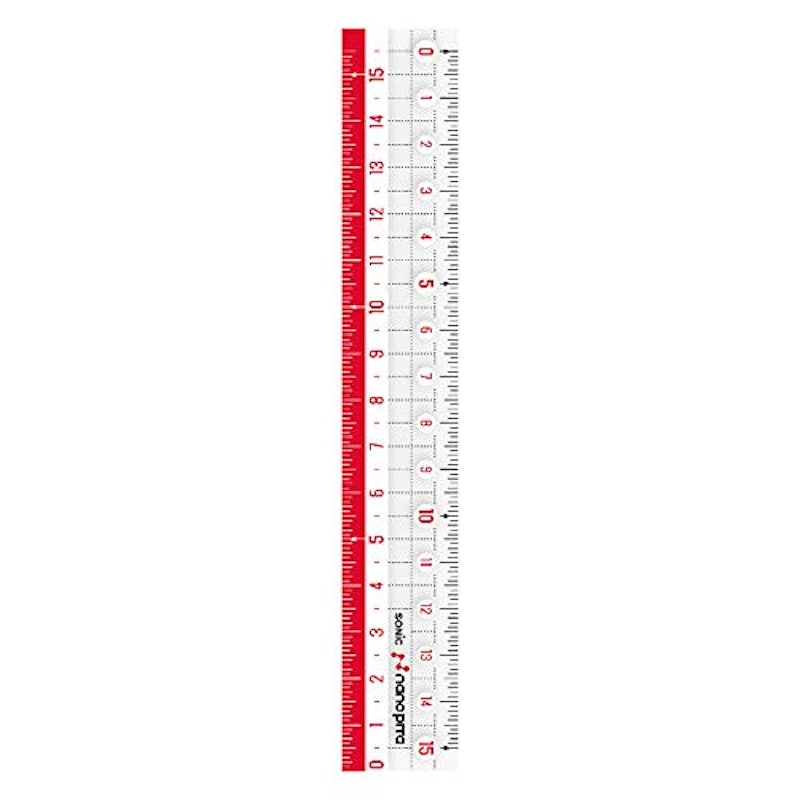 ナノピタ 直線定規 15cm リバーシブル 1