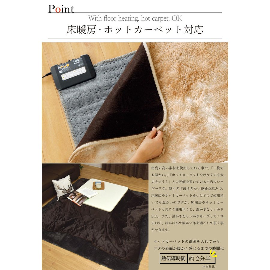 ふわふわエアリーパイル コンパクトラグ 11