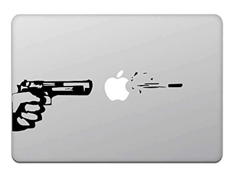 MacBookステッカー Gun and Bullet 1