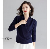 パールズ カシュクールニットトップス 8
