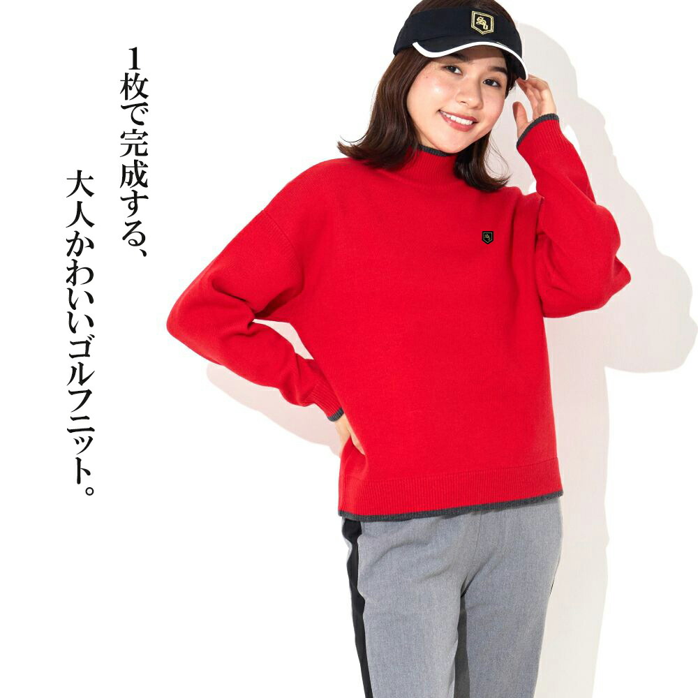 ライン入り無地ニット 3