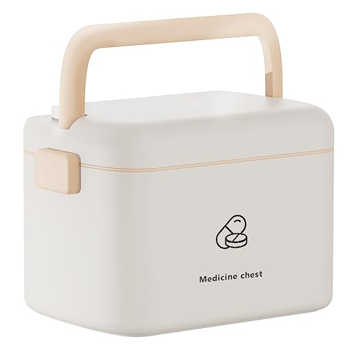 救急箱 薬箱 薬ケース 多機能収納ケース M:23.5*13.5*15CM 救急箱 多機能収納ケース 大容量 緊急 薬入れ 小物入れ 家庭