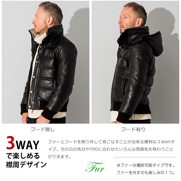 本革 3WAY ダウンジャケット 6