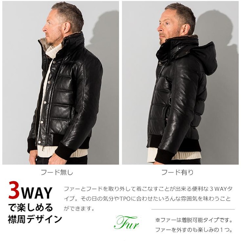 本革 3WAY ダウンジャケット 6