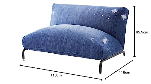 3Pソファ ベルベット グレー デラックスソファ 着脱式 デニムソファの