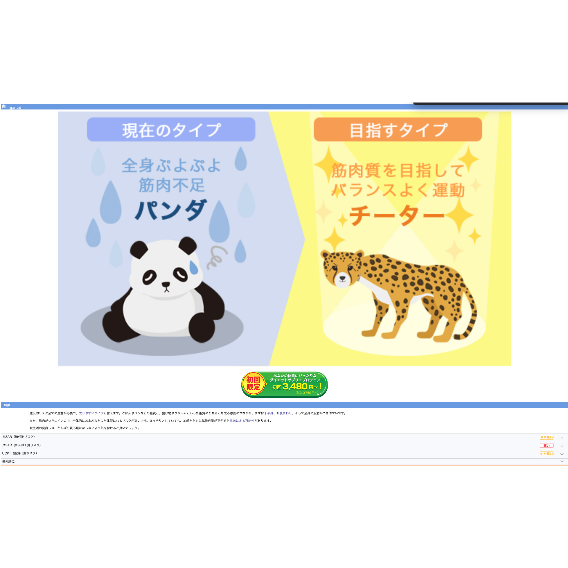 ダイエット遺伝子検査キット  2